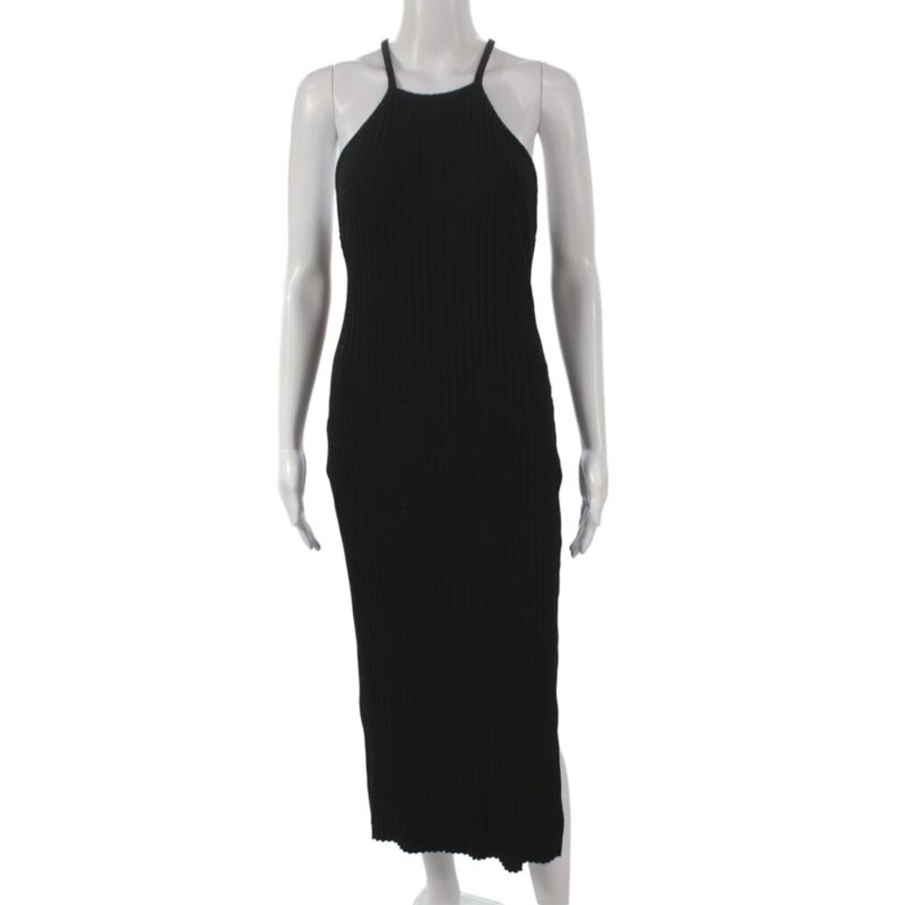 The Range Women Bodycon Halter Sleeveless Black Dress Size M